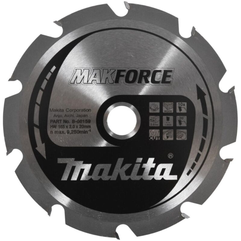 Lama circolare Makita, MAKFORCE 165 x 20 mm - 10 denti