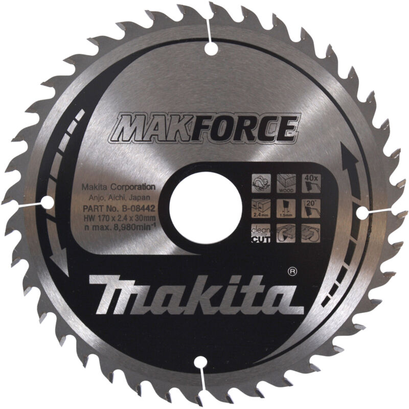Lama circolare Makita, MAKFORCE 170 x 30 mm - 40 denti