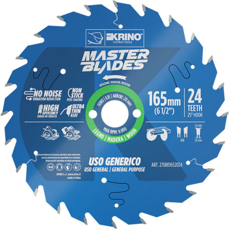 LAMA CIRCOLARE PER LEGNO 'MASTER BLADES' ø 300 - 72 denti  - KRINO