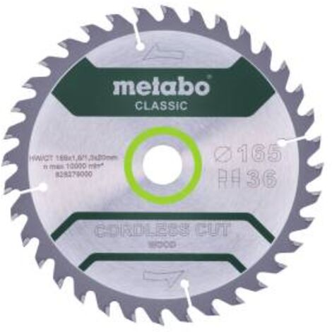 Lama circolare senza filo per taglio legno classico AD 165mm Z.36 foro 20mm spessore taglio 1,6mm