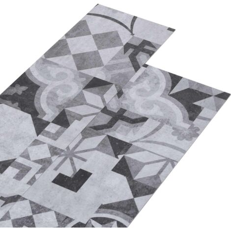 Lama de Suelo Autoadhesiva 32 pcs Patrón Gris 4,46 m² PVC