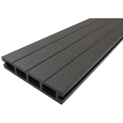 MCCOVER Paquete de 4 m² de tarima compuesta Maxima + ACCESORIOS 3600 mm Gris antracita, E: 22 mm, H: 14 cm, W: 360 cm, S: 4 m²