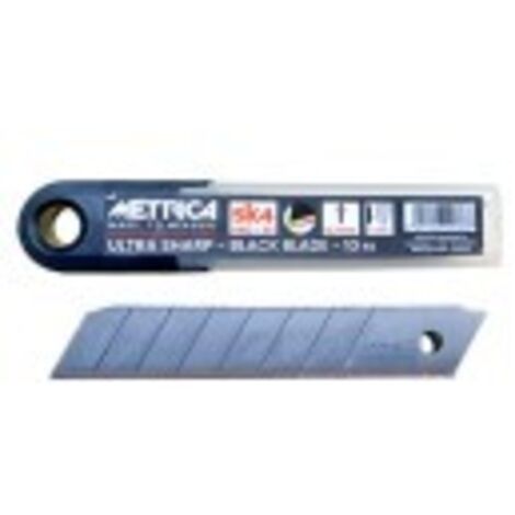 LAMA DI RICAMBIO 'BLACK BLADE' PROFESSIONALE PER CUTTER 'METRICA' mm 18x100x0,7 - conf. 10 pezzi