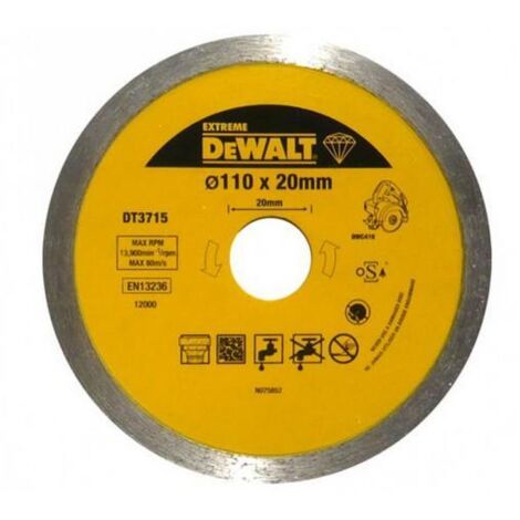 LAMA DIAMANTATA DEWALT 110 x 20mm DT3715 per DWC410