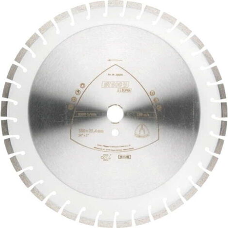 LAMA DIAMANTATA SEGMENTATA KLINGSPOR 350 mm x 3,0 mm x 20 mm SUPRA DT600U, CEMENTO ARMATO