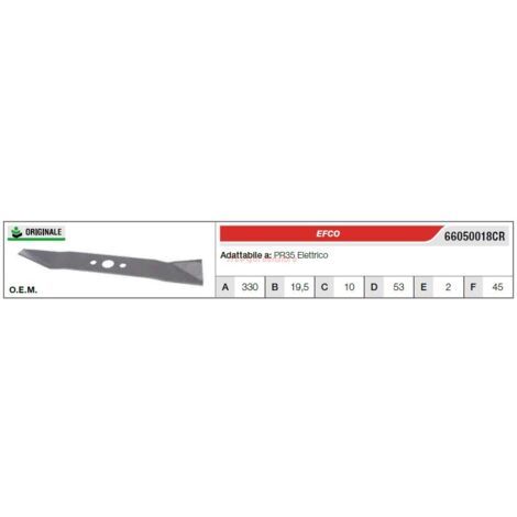 Lama EFCO tagliaerba rasaerba tosaerba PR35 elettrico 66050018CR