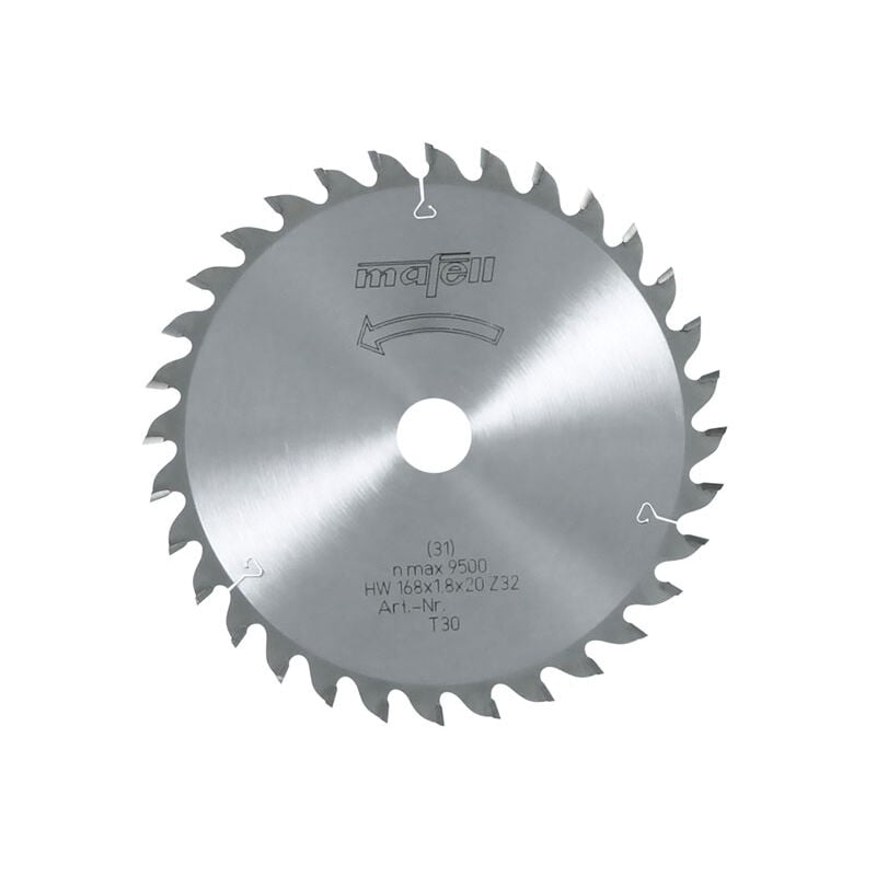 Mafell - Lama hm (168 x 1,2/1,8 x 20 mm, z 32, wz, per tagli fini nel legno) - 092480