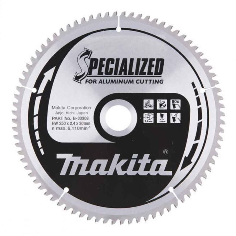 Image of B-33314 Lama Specialized Alluminio t.c.t. 250x30mm 100T - Makita