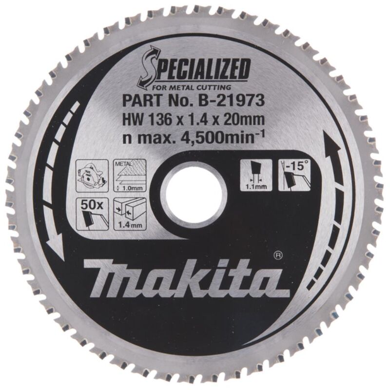 Lama Makita per metallo 136 x 20 mm - 50 denti