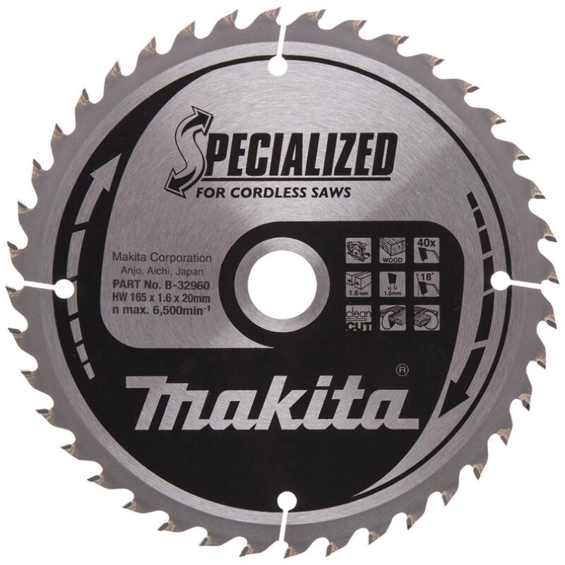 Lama Makita SPECIALIZED 165x20 - 40T