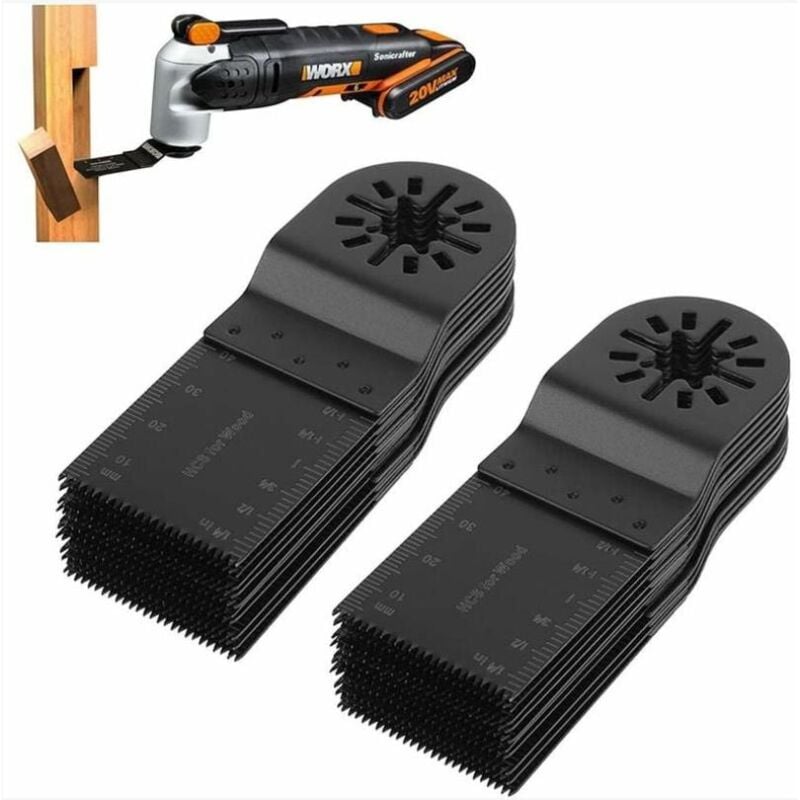 Image of Lama multiutensile Bosch da 20 pezzi 34 mm, set di accessori per lame per sega oscillante a sgancio rapido per Ryobi Milwaukee Dremel Rockwell Makita