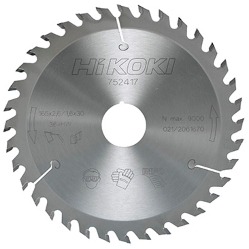 Lama per legno 165 x 20, 18 denti Hikoki 752480