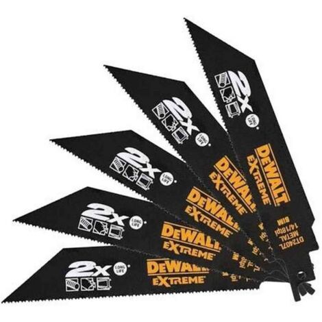 LAMA PER SEGA ALTERNATIVA DEWALT 152x1,4-1,8 mm / METAL EXTREME / 5 pezzi.
