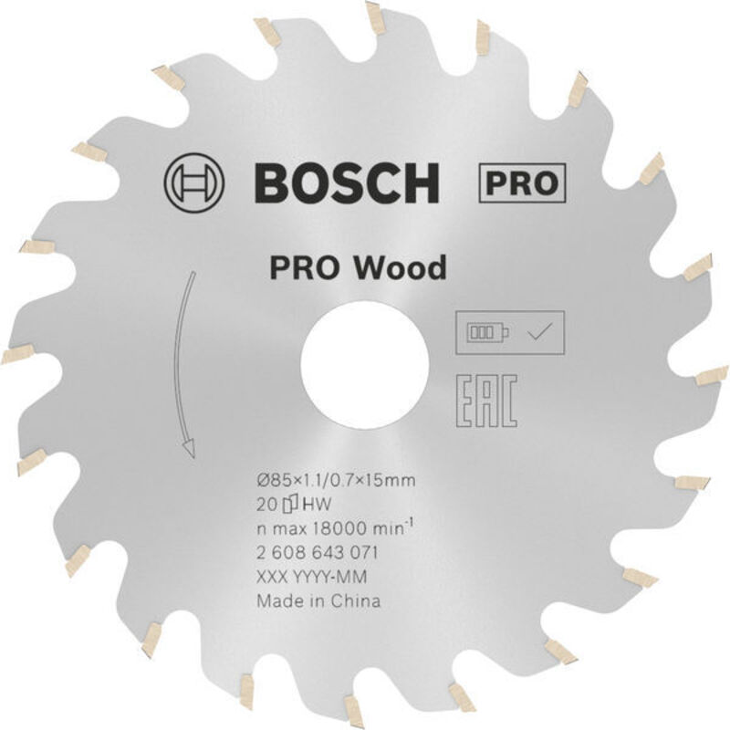 Optiline Wood Lama per sega circolare 85x15 mm per legno - Bosch