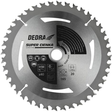Lama per sega circolare Dedra super thin 165 mm 24 denti