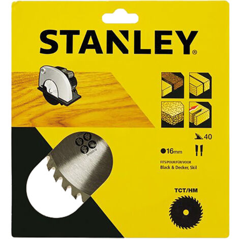 Lama Per Sega Circolare Denti Medi Diam. 190 Mm - Foro 16 Mm Stanley