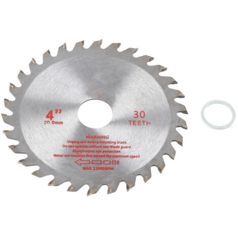 Lama per sega circolare in carburo cementato da 4 pollici con 30 denti, utensile da taglio per la lavorazione del legno, diametro del foro 20 mm