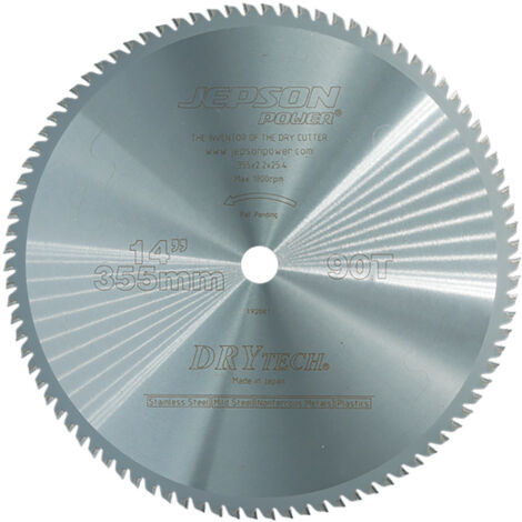 Lama per sega circolare in metallo 355/90Z D.355mm B.2.2mm foro HM D.25.4mm Z.90 JEPSON