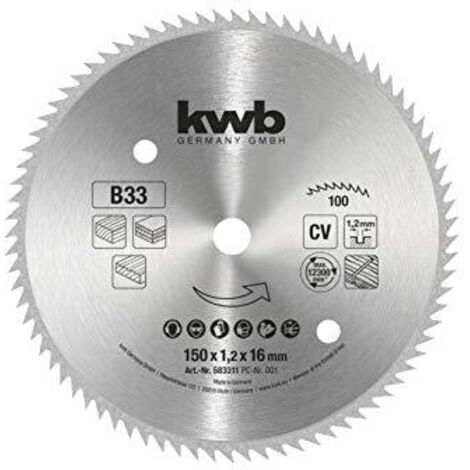 Lama per sega circolare kwb 583311 150 mm 24 denti