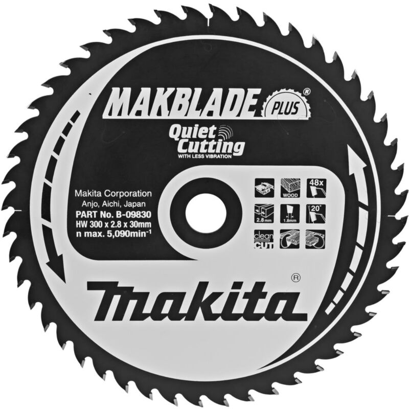 Makita - Lama per sega circolare makblade plus 300 x 30 mm - 48 denti