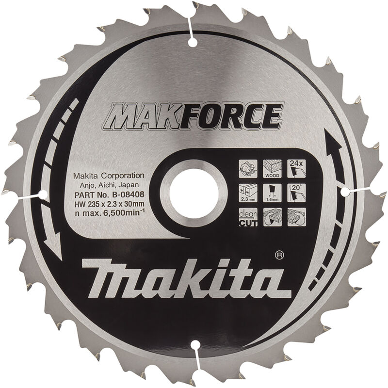 Makita - Lama per sega circolare makforce 235 x 30 mm - 24 denti