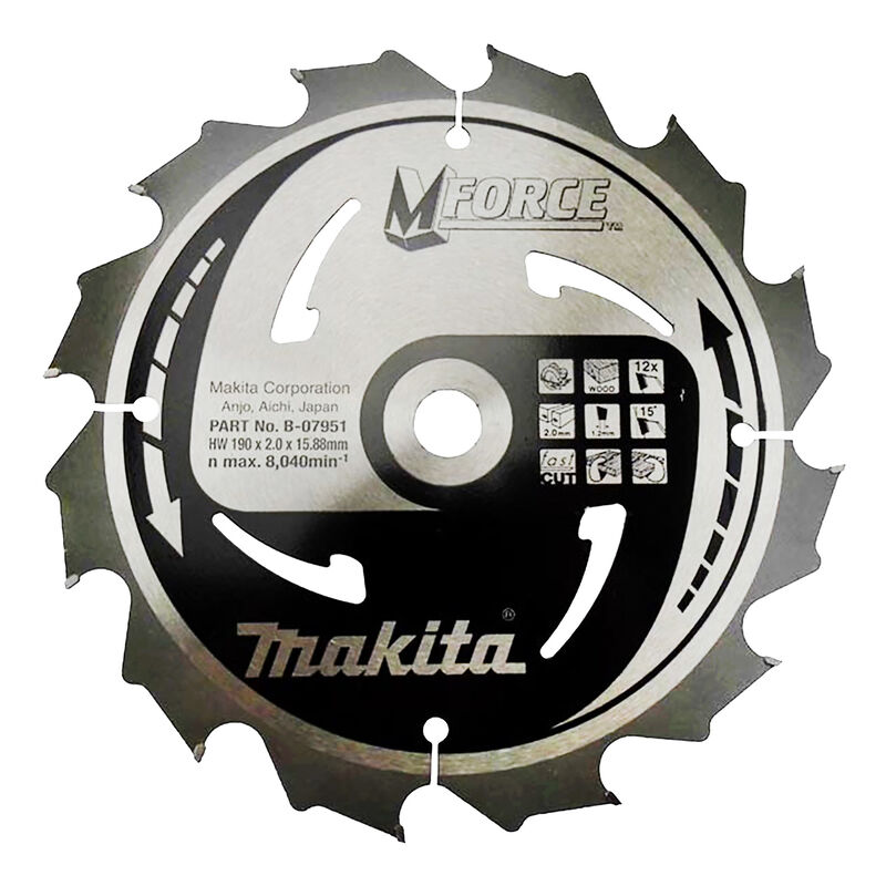 Lama per sega circolare Makita, MFORCE 190 x 15,88 - 12 denti