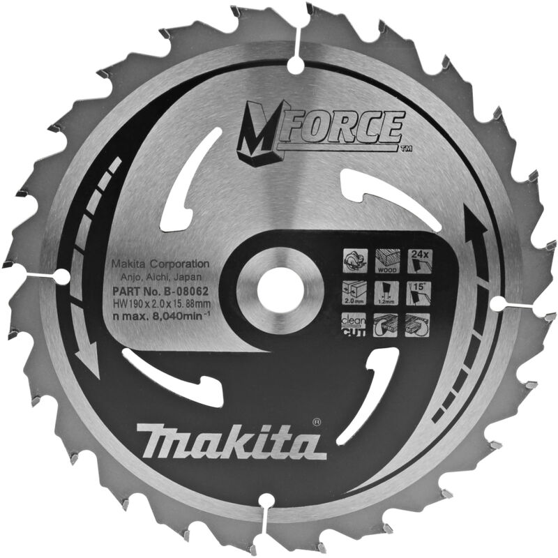 Lama per sega circolare Makita, MFORCE 190 x 15,88 mm - 24 denti
