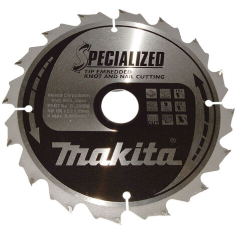 Lama per sega circolare Makita, SPECIALIZED TCT T.C.T - 190 x 30 mm - 16 denti - legno