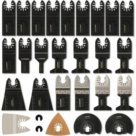 Lama per sega multiutensile da 28 pezzi Accessori per lame per sega alternativa oscillanti per Fein Multimaster, Dremel, Bosch, Makita, Dewalt e altri