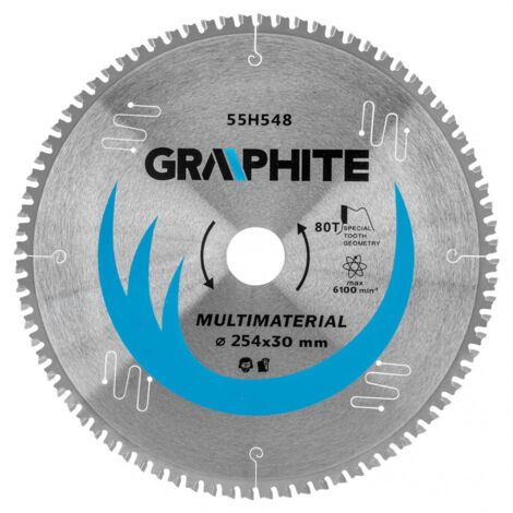 Lama per sega Widia, 254 x 30 mm, 80 denti, universale