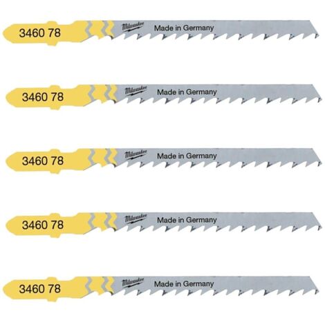 Lama per seghetto alternativo Milwaukee t244d corpo stretto 75 mm 5 pezzi