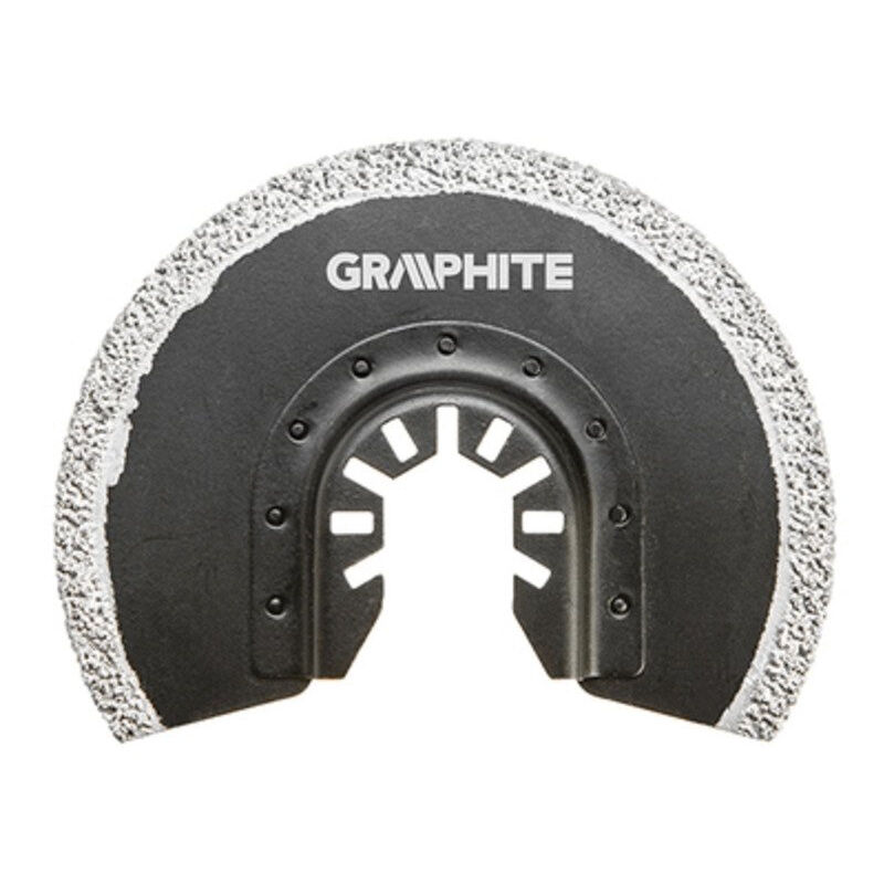 Lama semicircolare per ceramica realizzata al carburo di tungsteno. accessorio per utensile multifunzione ' Graphite sous blist