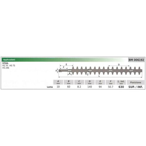 Lama superiore / inferiore STIHL tagliasiepe HS 74 75 246 006192