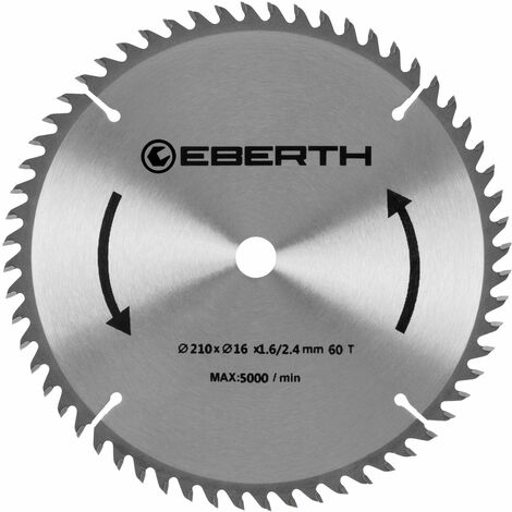 Lama TCT 210×2,4×16mm 60 denti carburo di tungsteno – vertes