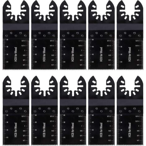 Lama universale multiutensile Lame per sega oscillante Accessori per plastica Legno Metallo tenero Compatibile Bosch Fein Multimaster Milwaukee 10 pezzi