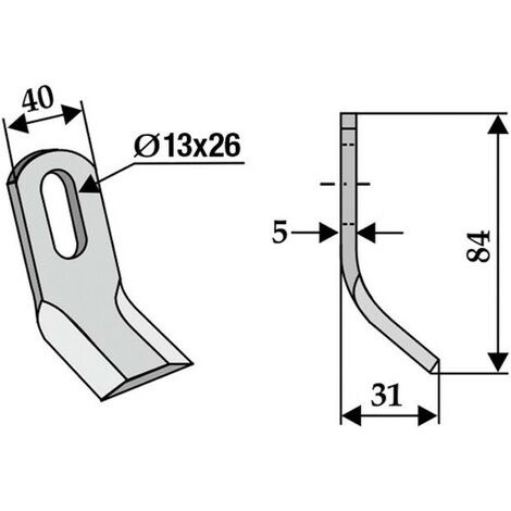 Lama zappa motocoltivatore motozappa fresa adattabile 350-460 CARROY GIRAUDON