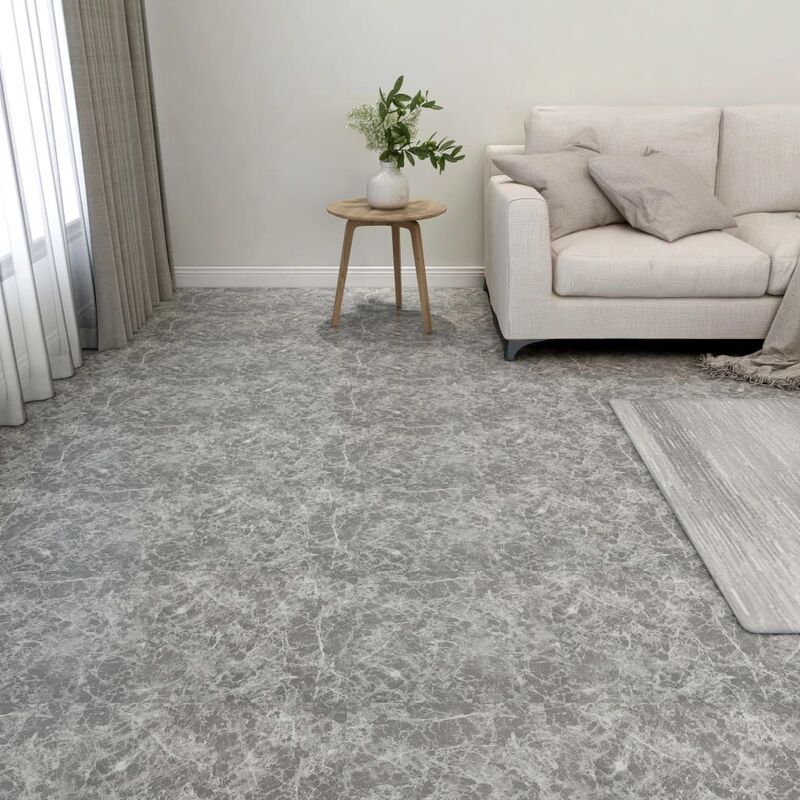 

Lamas de suelo autoadhesivas 55 uds PVC 5,11 m² gris hormigón