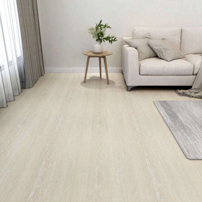 Torana - Lamas para suelo autoadhesivas 55 uds pvc beige 5,11 m²