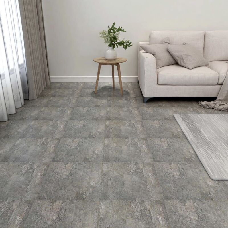 

Lamas para suelo autoadhesivas 55 piezas PVC 5,11 m² gris - Gris