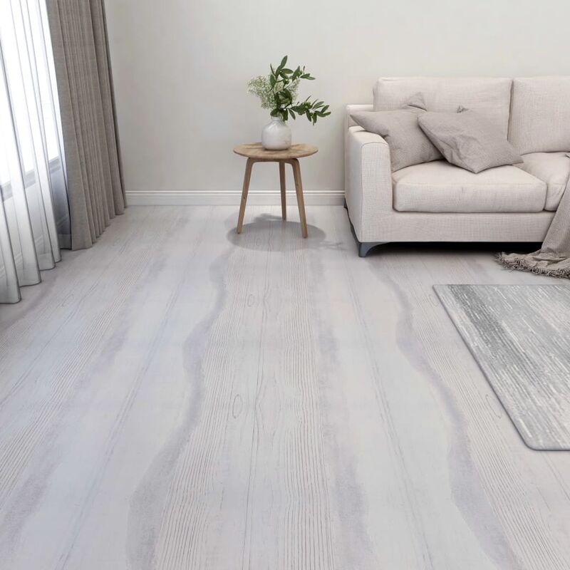 

Lamas para suelo autoadhesivas 55 piezas PVC 5,11 m² gris claro