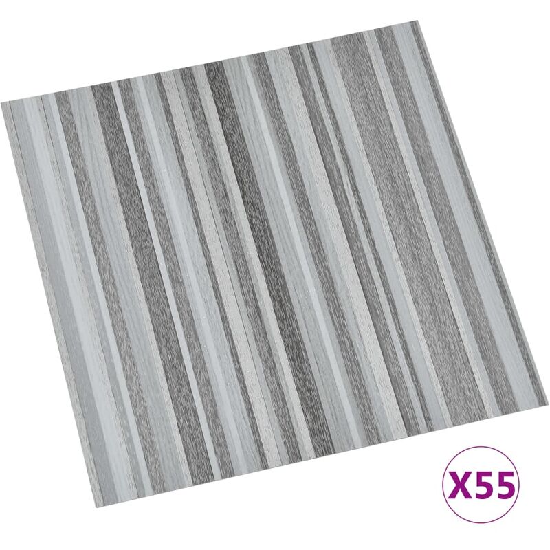 

Lamas para suelo autoadhesivas 55 piezas PVC 5,11 m² gris claro - Gris - Vidaxl
