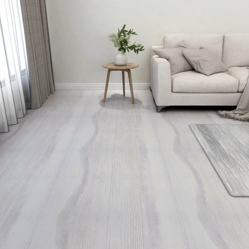 

Lamas para suelo autoadhesivas 55 piezas PVC 5,11 m² gris claro