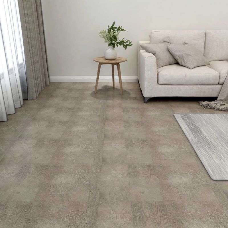 

Lamas para suelo autoadhesivas 55 uds PVC 5,11 m² gris - Gris