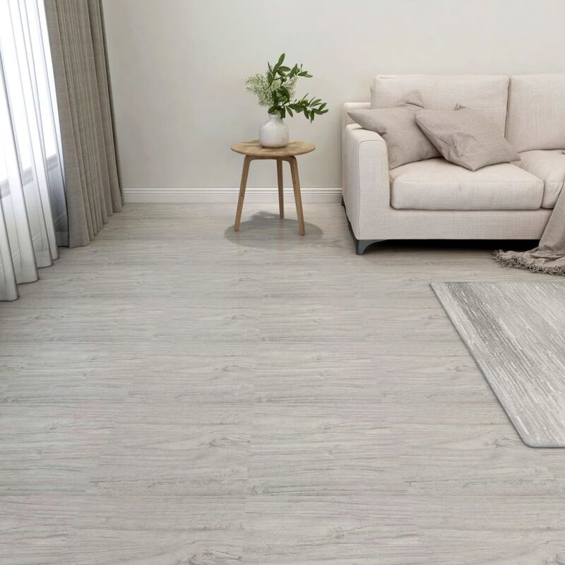 

Lamas para suelo autoadhesivas 55 uds PVC 5,11 m² gris claro