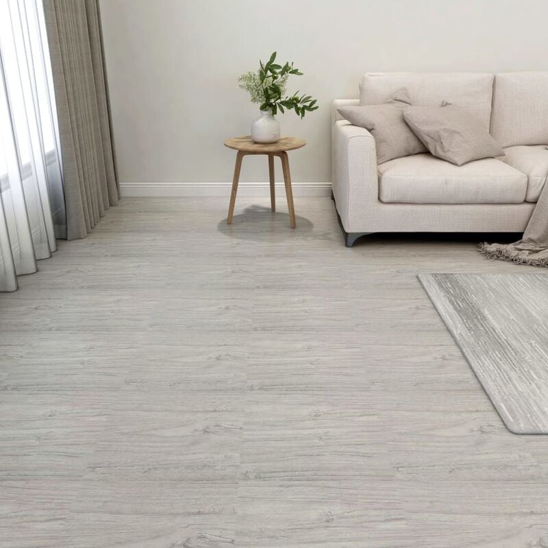 

Lamas para suelo autoadhesivas 55 uds PVC 5,11 m² gris claro - Gris