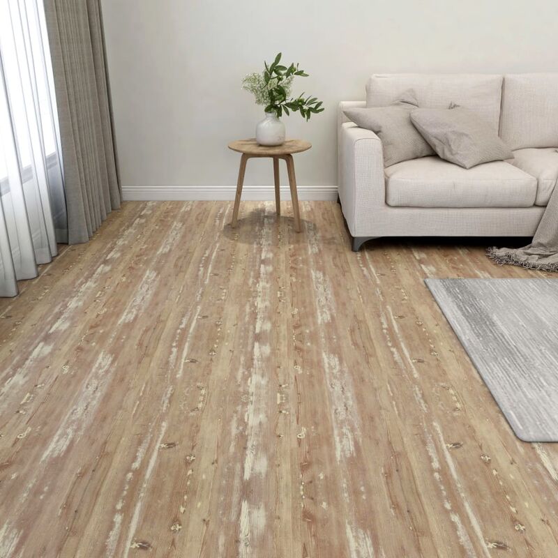 

Lamas para suelo autoadhesivas 55 uds PVC 5,11 m² marrón - Marrón