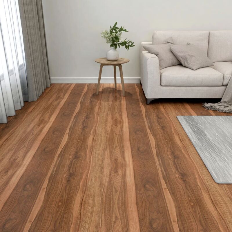 

Lamas para suelo autoadhesivas 55 uds PVC 5,11 m² marrón - Marrón