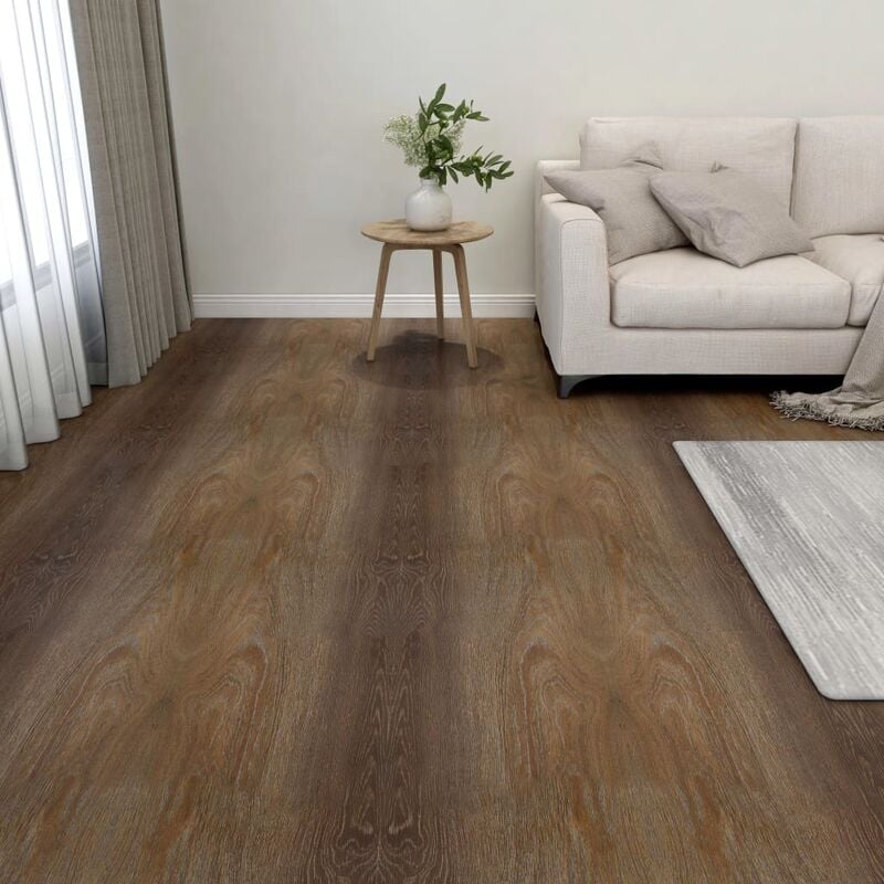 

Lamas para suelo autoadhesivas 55 uds PVC 5,11 m² marrón