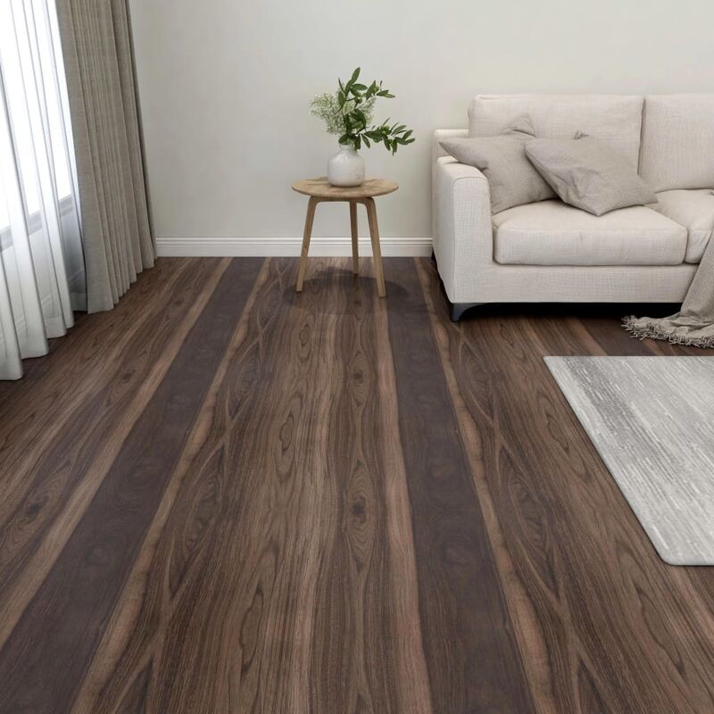 

Lamas para suelo autoadhesivas 55 uds PVC 5,11 m² marrón oscuro