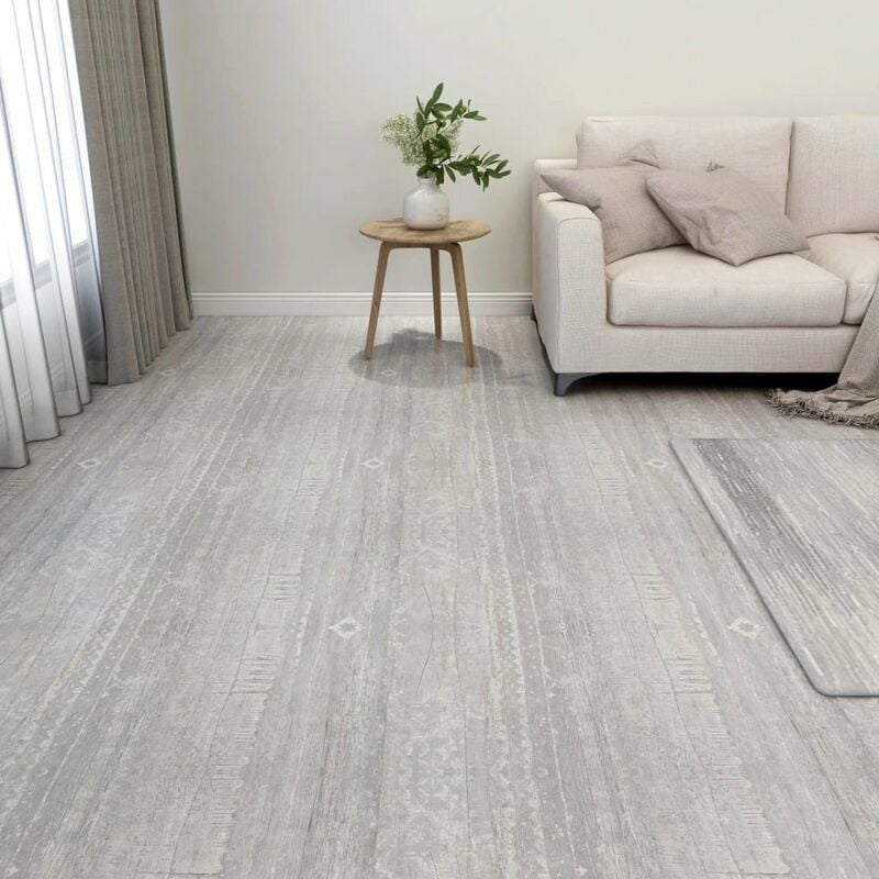 

Lamas para suelo autoadhesivas 55 uds PVC 5,11 m² gris